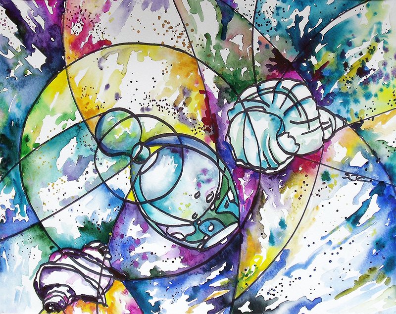 watercolour on paper
